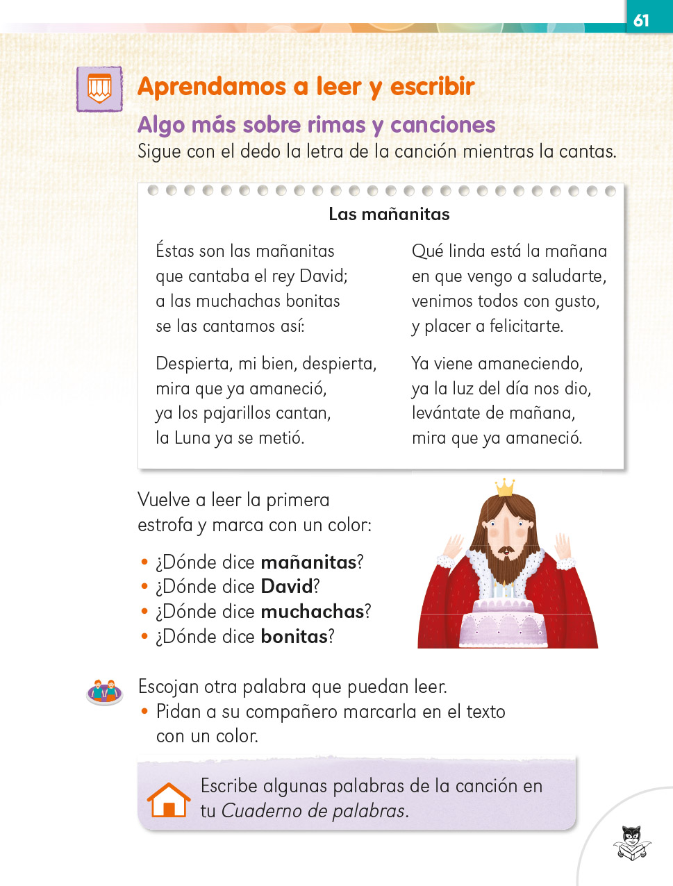 Lengua Materna Español primer grado Página de Libros de Texto Online