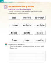 Lengua Materna Español Primer grado página 052