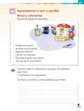 Lengua Materna Español Primer grado página 065