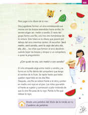 Lengua Materna Español Primer grado página 105