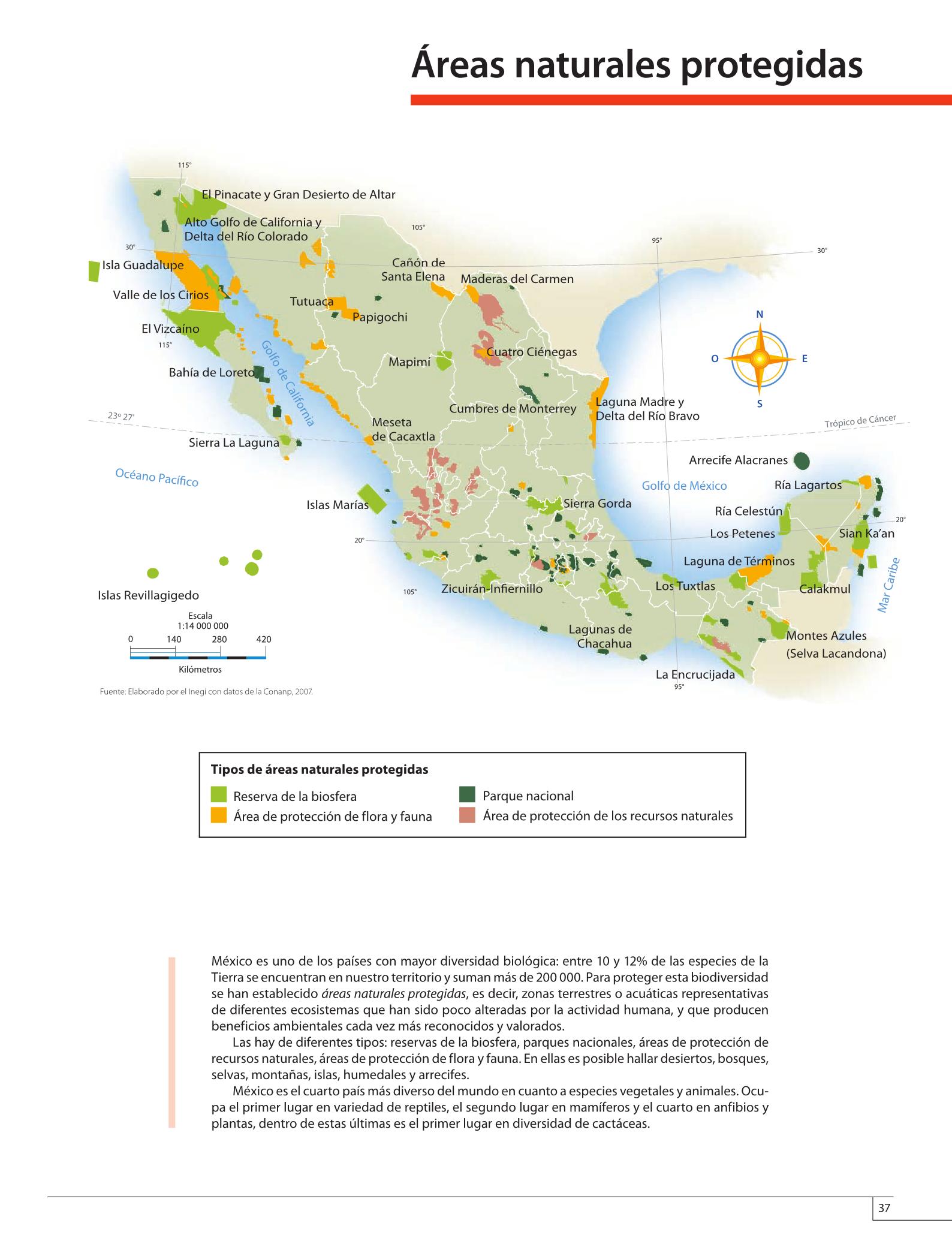 Atlas De Mexico Cuarto Grado 2016 2017 Online Pagina 37 De 128 Libros De Texto Online