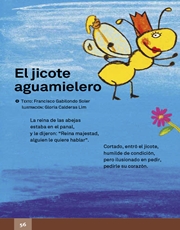 Libro Español libro de lectura cuarto grado Página 56