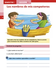 Libro Español libro para el alumno primero grado Página 16