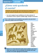 Libro Español libro para el alumno primero grado Página 212