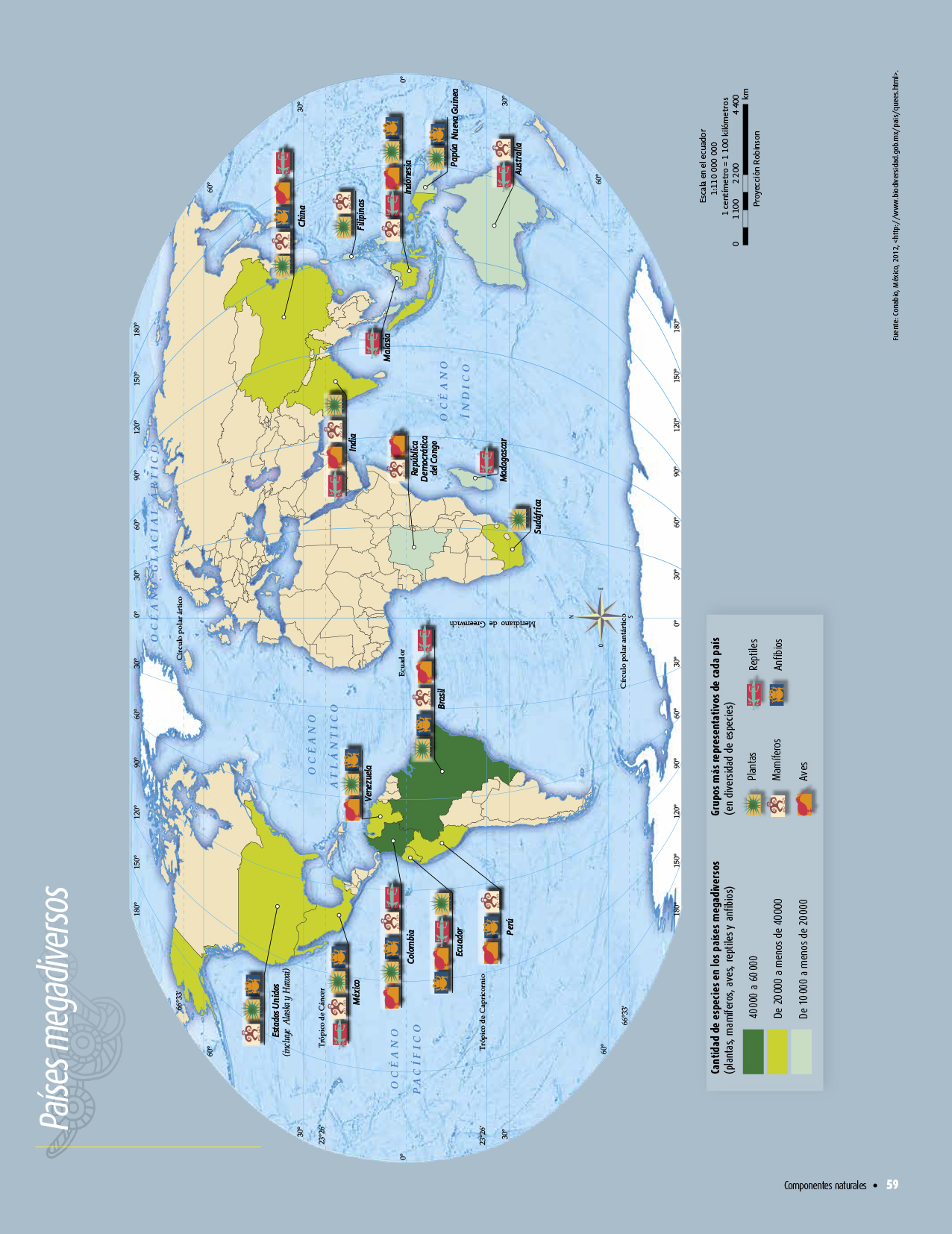 Atlas de geografía del mundo quinto grado 2017-2018 - Página 59 - Libros de Texto Online