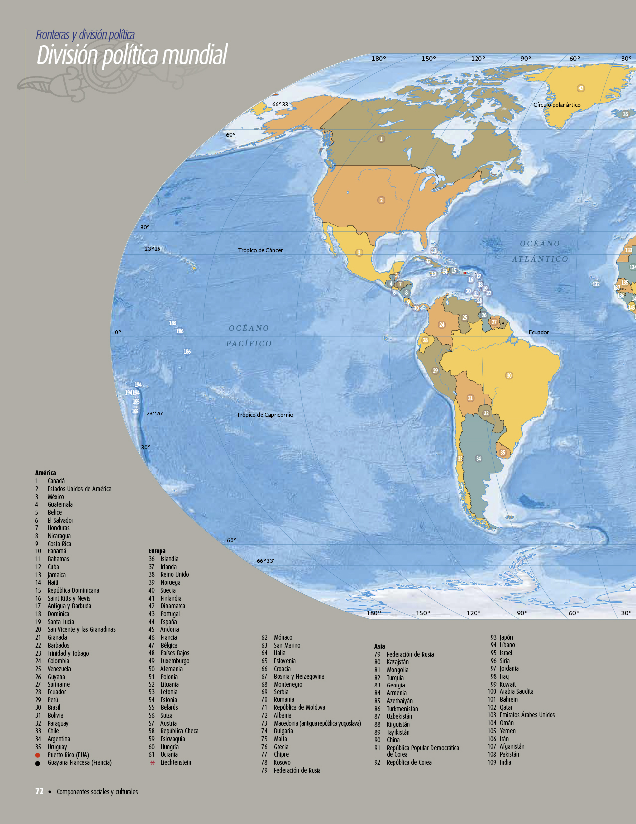 Atlas de geografía del mundo quinto grado 2017-2018 - Página 72 de 122