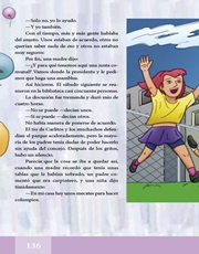 Libro Español libro de lectura quinto grado Página 136
