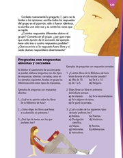 Libro Español tercero grado Página 129
