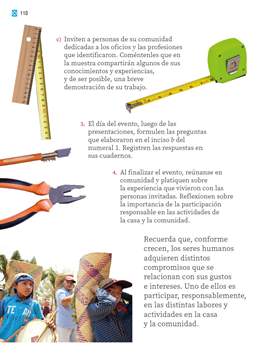 Proyectos Comunitarios Primer grado página 110