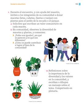 Proyectos Comunitarios Primer grado página 155