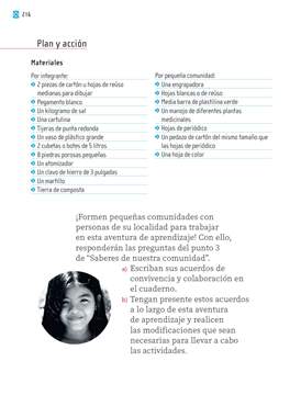 Proyectos Comunitarios Primer grado página 216