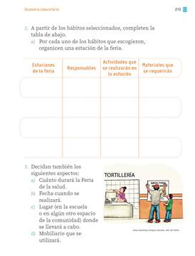 Proyectos Comunitarios Segundo grado página 213