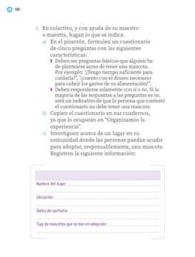 Proyectos Escolares Segundo grado página 180