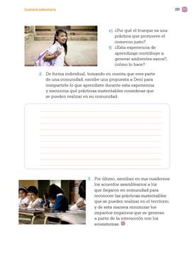 Proyectos Comunitarios Cuarto grado página 201